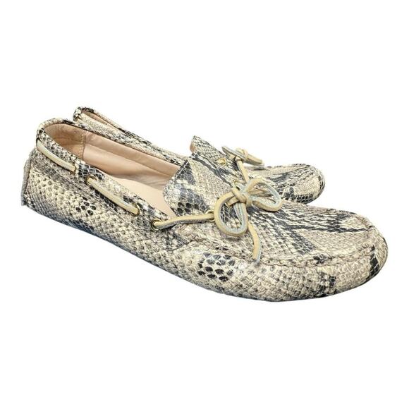 Cole Haan Grant Embossed Snakeskin Driving Moc Loafer Women size 7 - Picture 1 of 9
